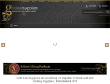 Tablet Screenshot of goldleafsupplies.co.uk